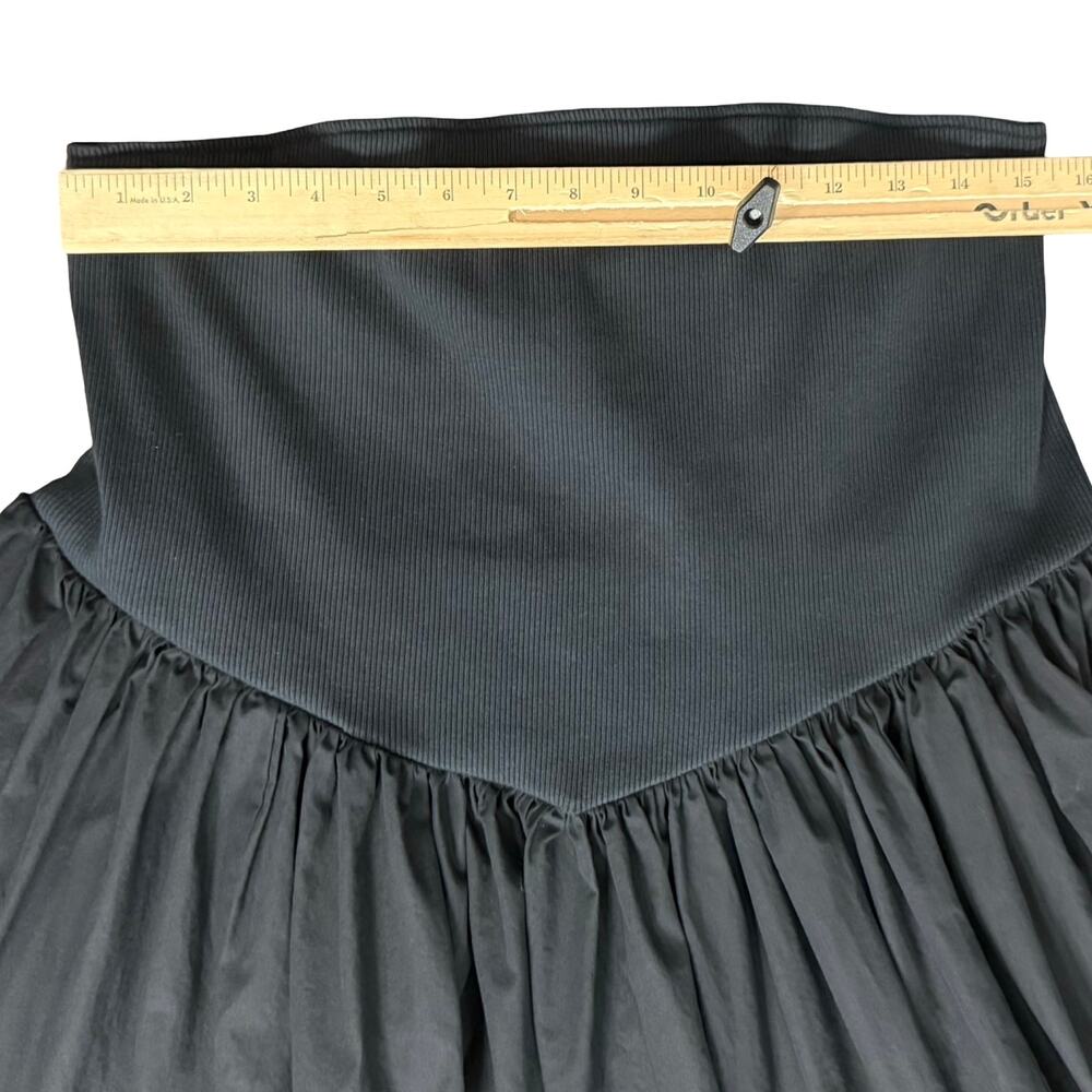Anthropologie Black Strapless Basque Waist A-Line Midi Dress size 1X NEW Tags - Picture 7 of 12